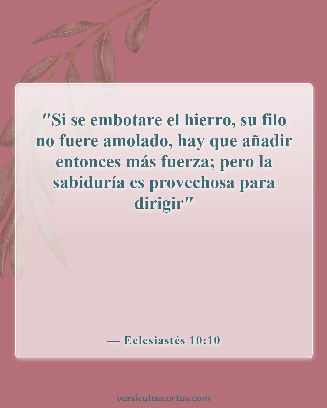 Versículos de la Biblia sobre el parloteo (Eclesiastés 10:10)