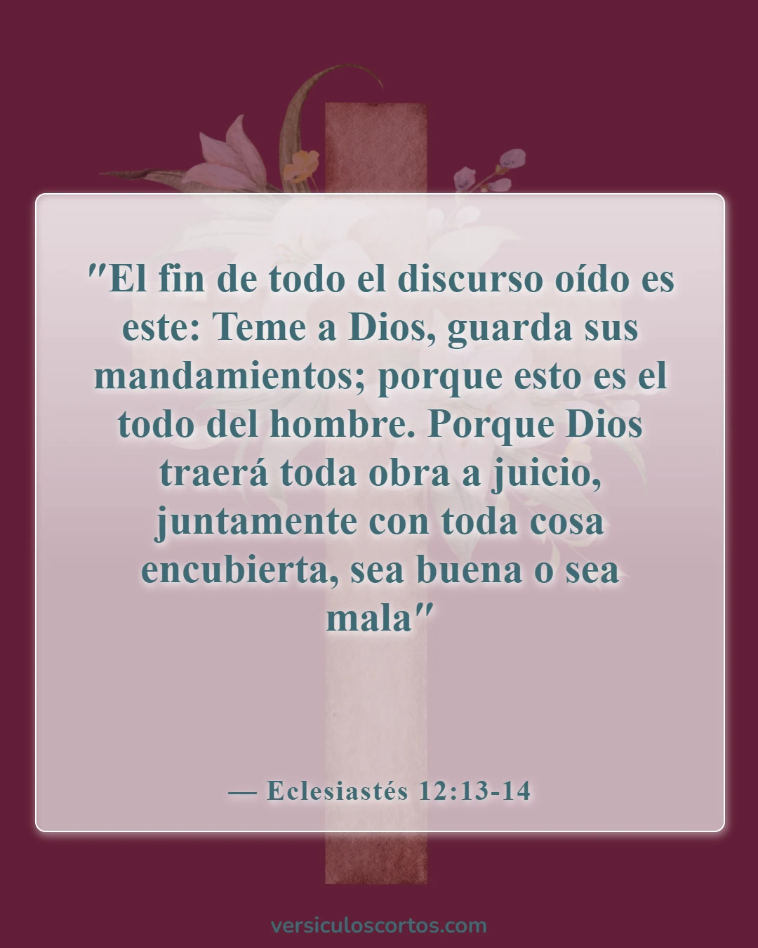 Versículos de la Biblia sobre la Apreciación de la Vida (Eclesiastés 12:13-14)