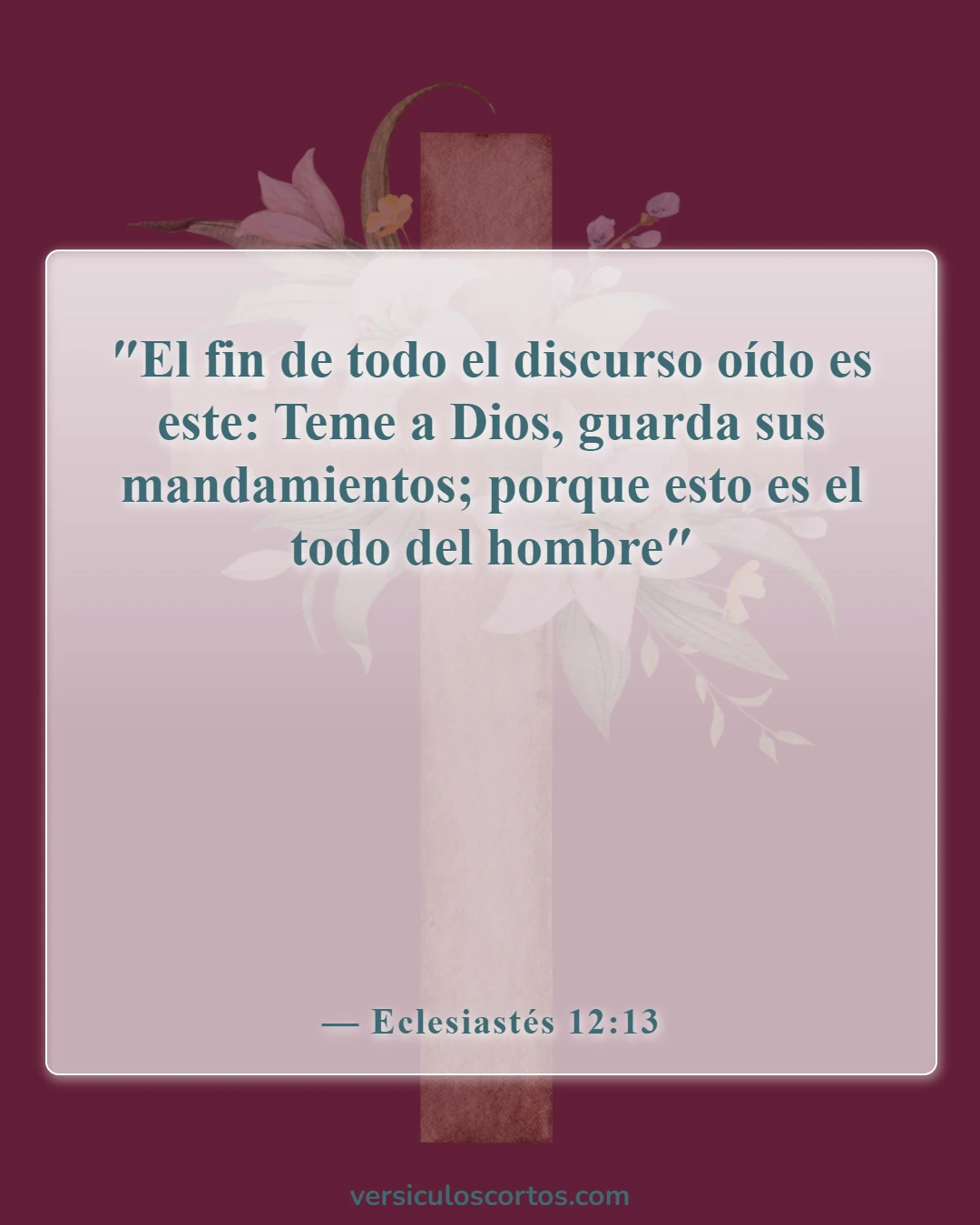 Versículos de la Biblia sobre la responsabilidad (Eclesiastés 12:13)