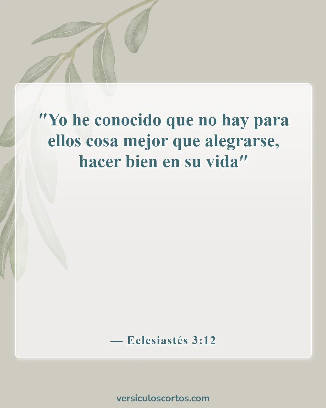 Versículos de la Biblia sobre celebrar cada día (Eclesiastés 3:12)