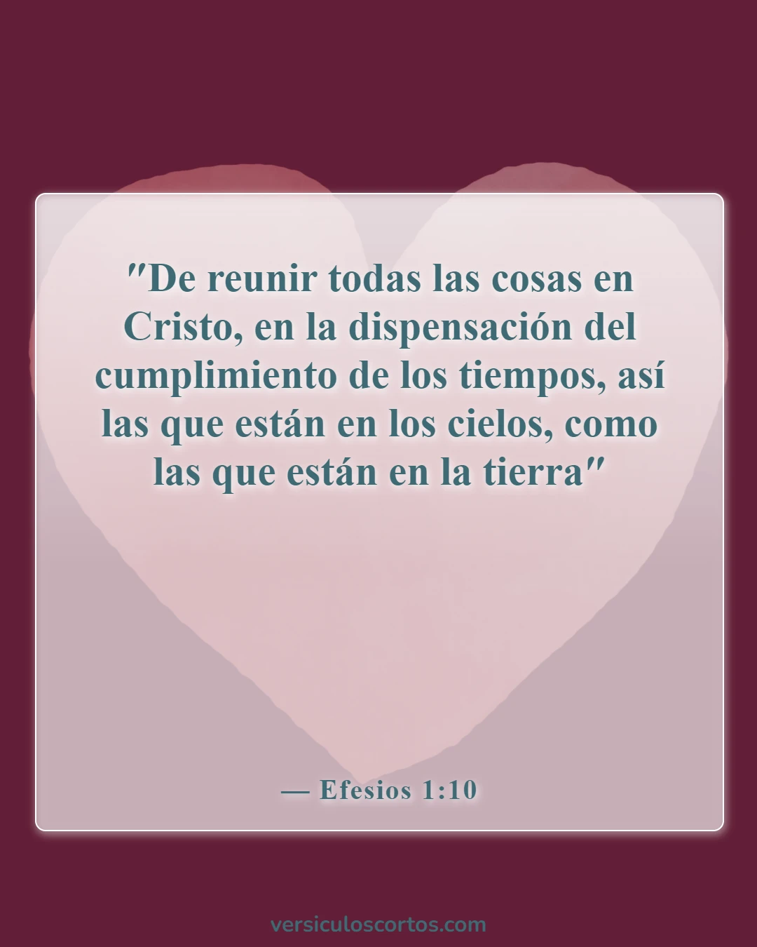 Versículos de la Biblia sobre la vuelta de Jesús (Efesios 1:10)