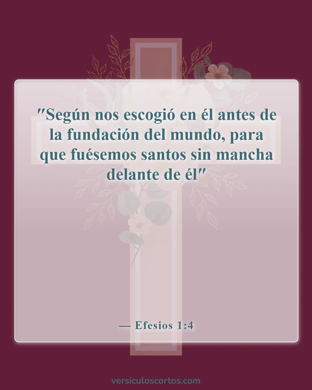 Versículos de la Biblia sobre la elección y la predestinación (Efesios 1:4)