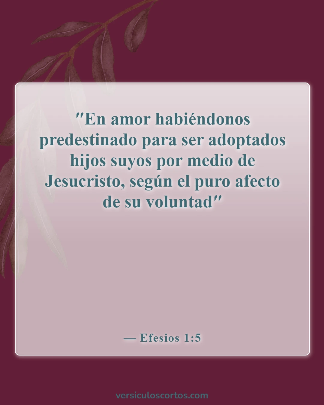 Versículos de la Biblia sobre los creyentes (Efesios 1:5)