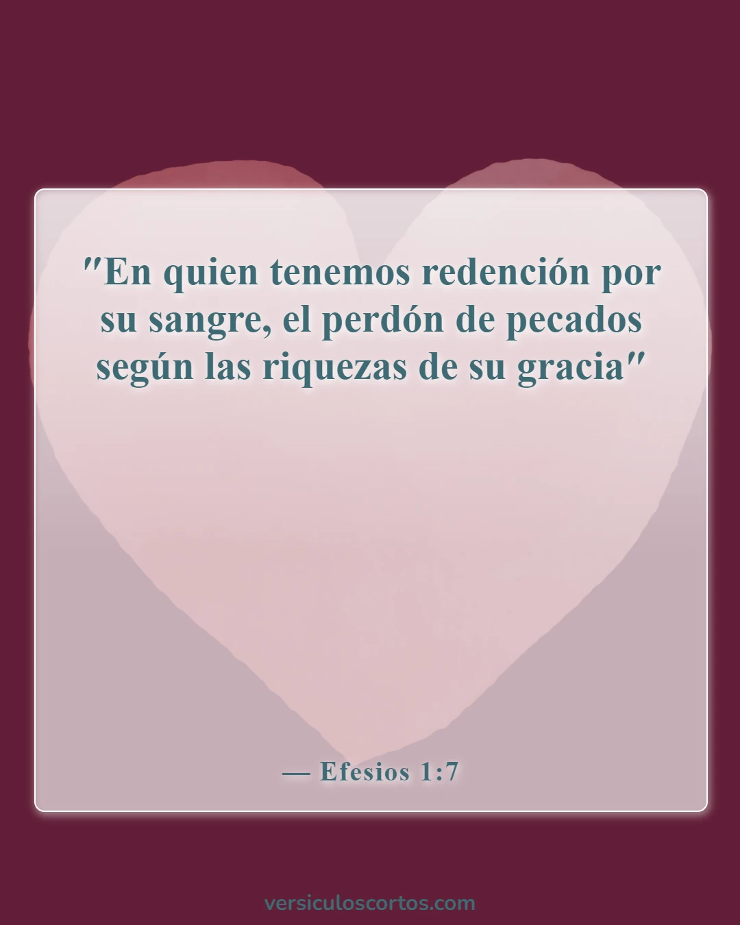 Versículos bíblicos sobre la salvación (Efesios 1:7)