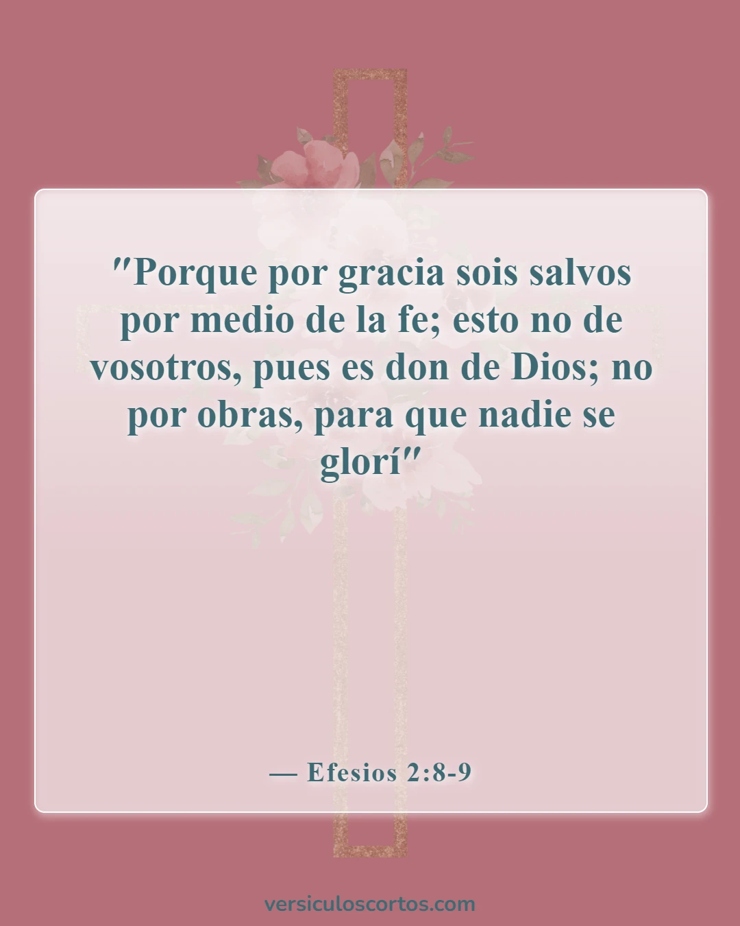 Versículos bíblicos sobre la salvación (Efesios 2:8-9)