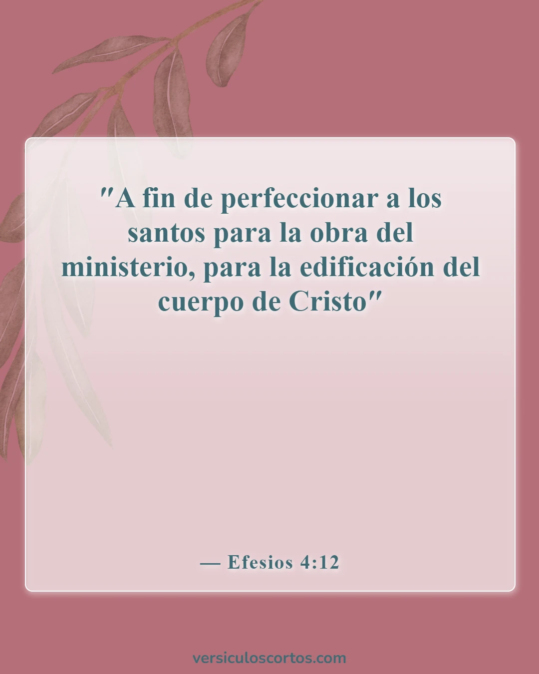 Versículos de la Biblia sobre los dones espirituales (Efesios 4:12)
