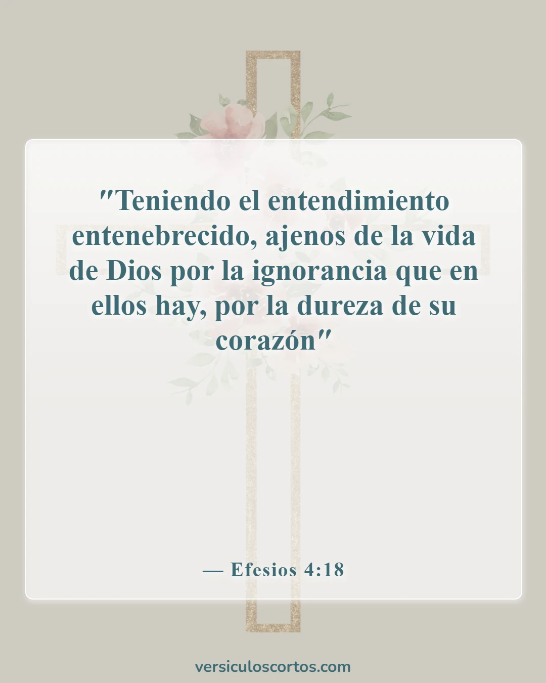 Versículos de la Biblia sobre los ateos (Efesios 4:18)