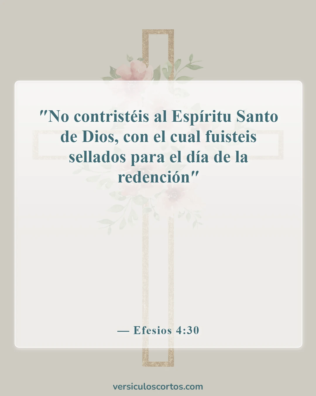 Versículos de la Biblia sobre recibir el Espíritu Santo (Efesios 4:30)