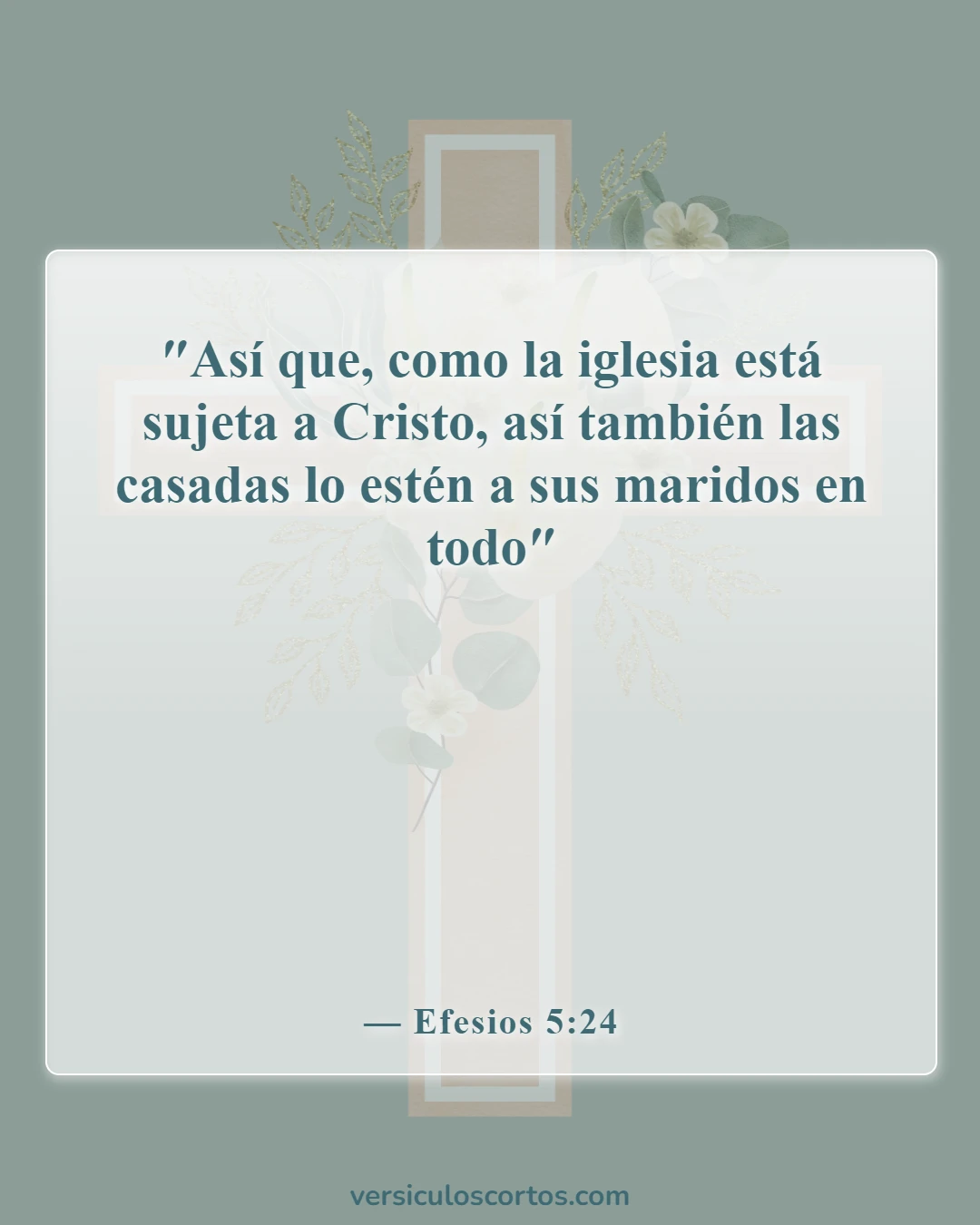 Versículos de la Biblia sobre problemas matrimoniales (Efesios 5:24)