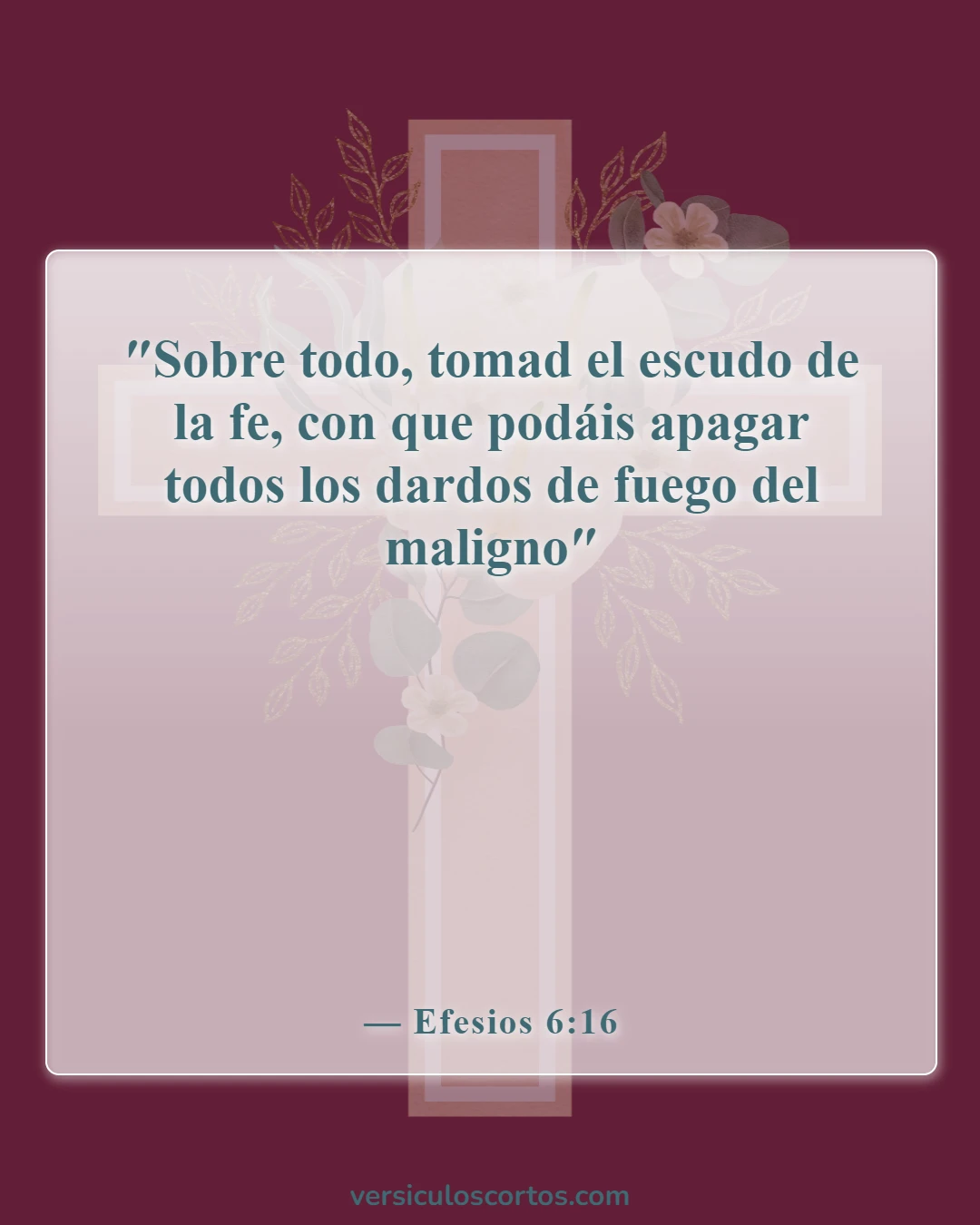 Versículos de la Biblia sobre la fe en Dios (Efesios 6:16)
