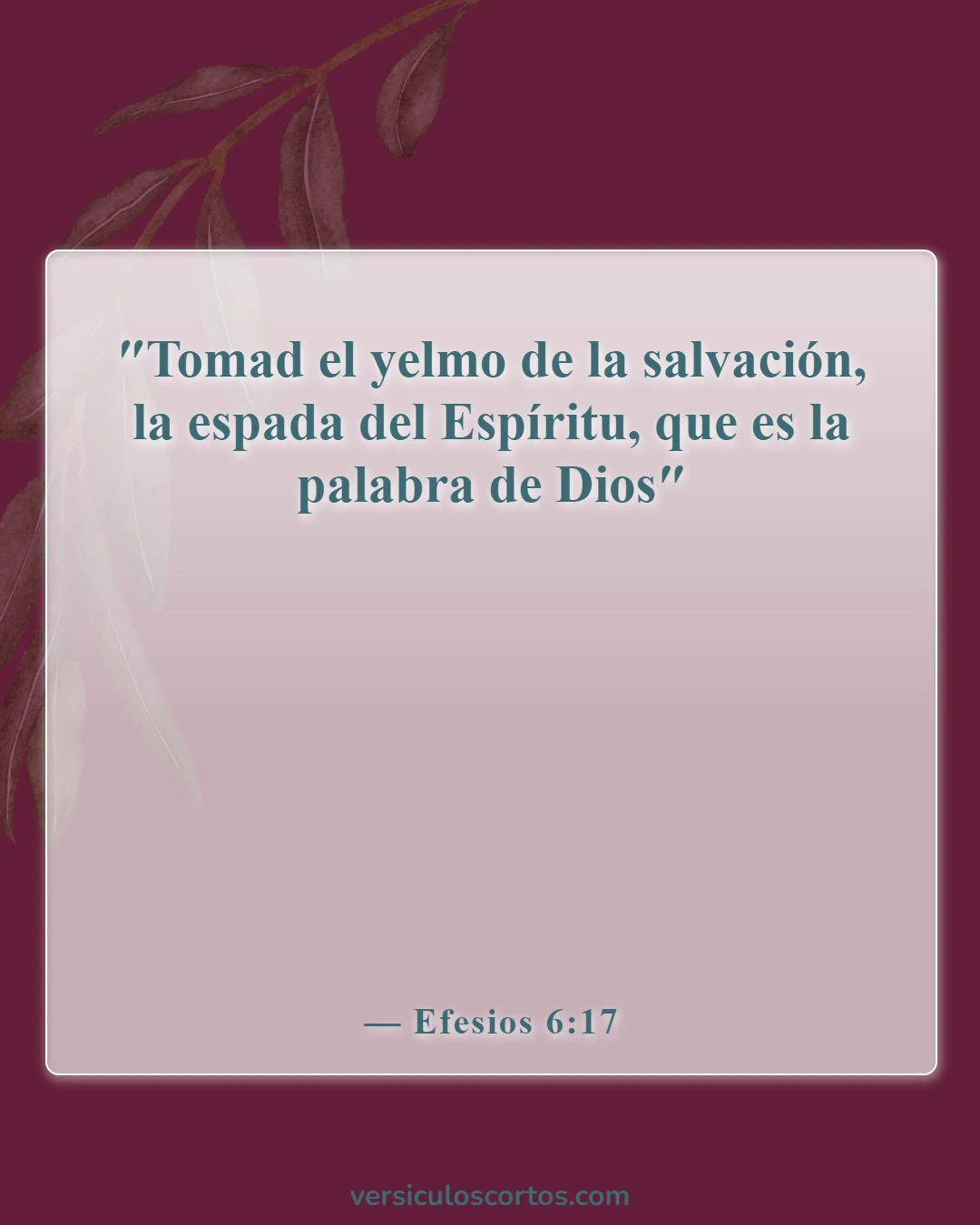 Versículos bíblicos sobre la salvación (Efesios 6:17)