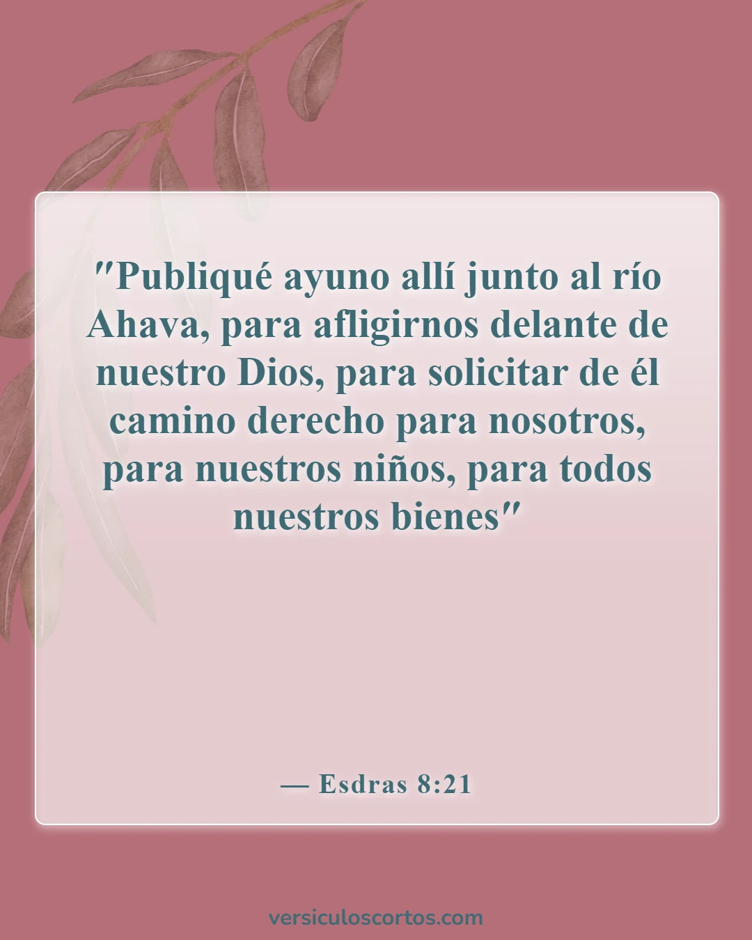 Versículos bíblicos sobre el ayuno para la familia (Esdras 8:21)