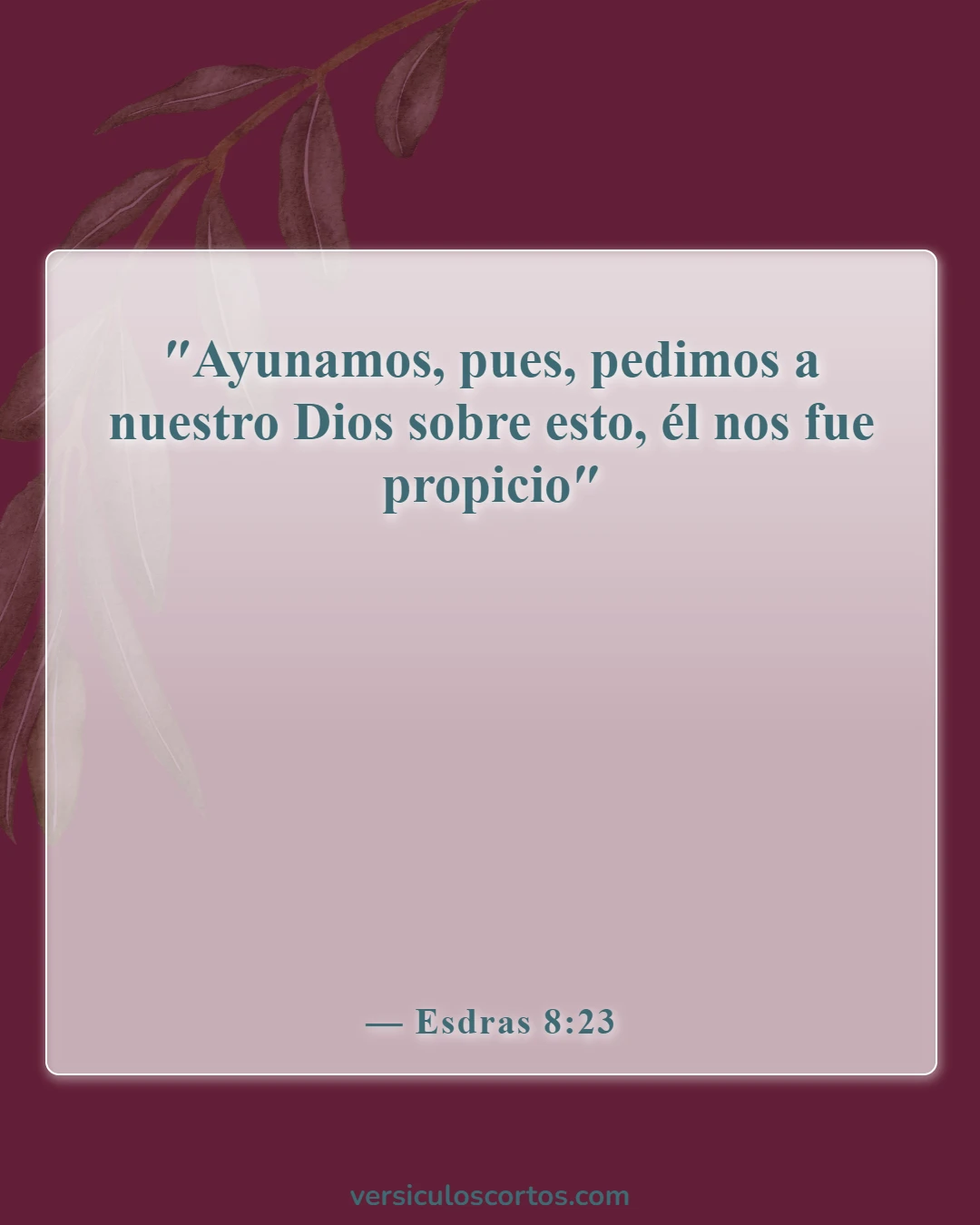 Versículos bíblicos sobre el ayuno para la familia (Esdras 8:23)
