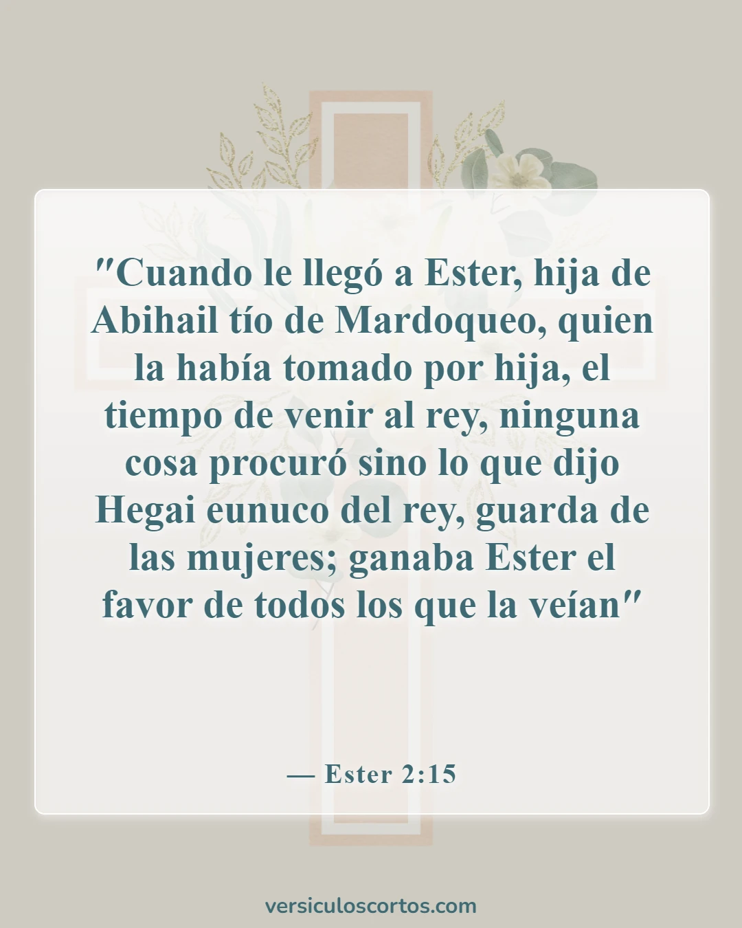 Versículos de la Biblia sobre el maquillaje (Ester 2:15)