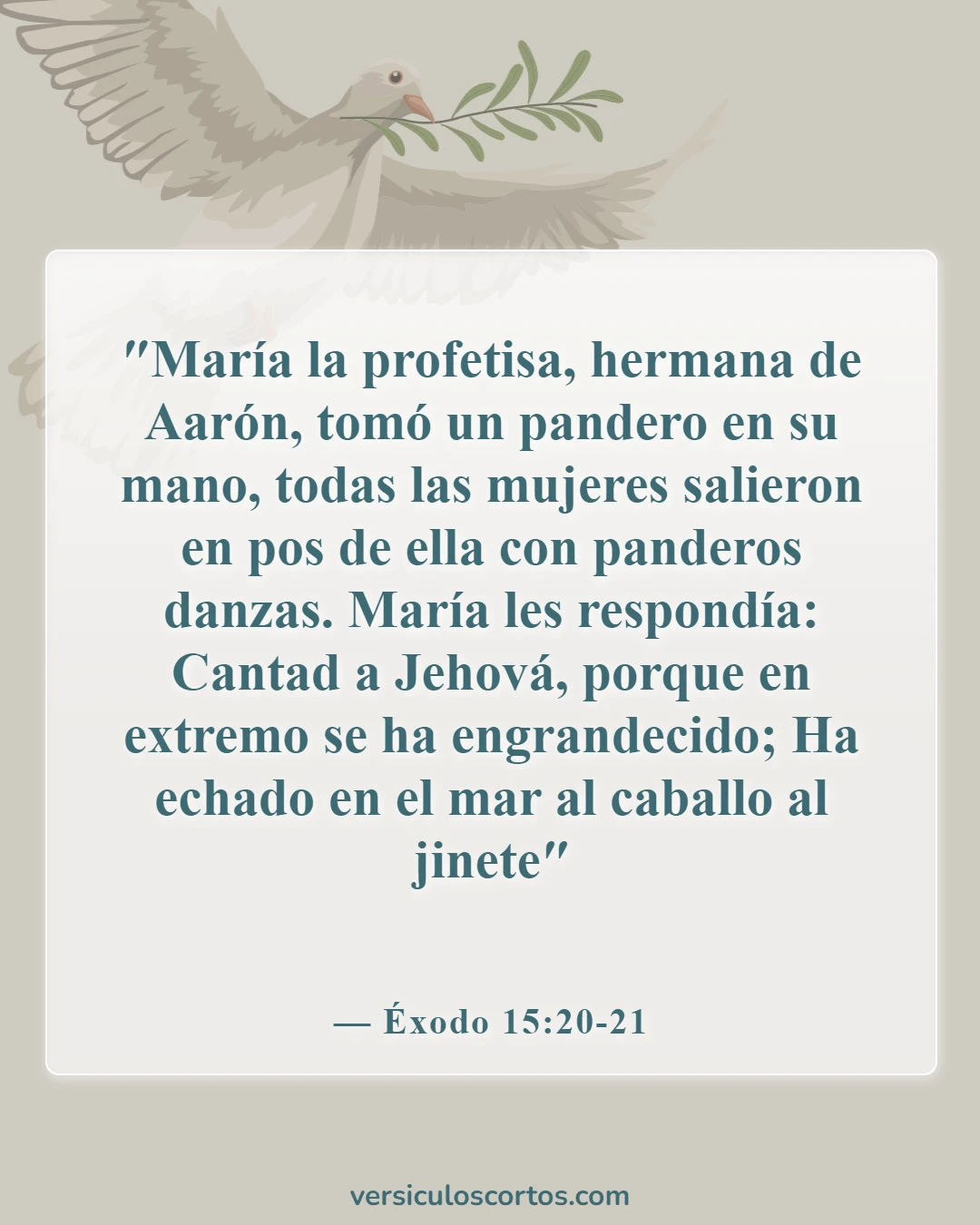 Versículos de la Biblia sobre las mujeres cristianas (Éxodo 15:20-21)