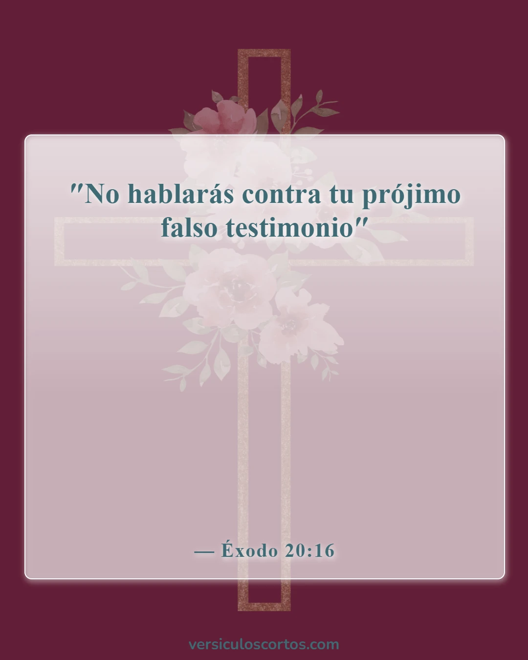 Versículos bíblicos sobre los Diez Mandamientos (Éxodo 20:16)
