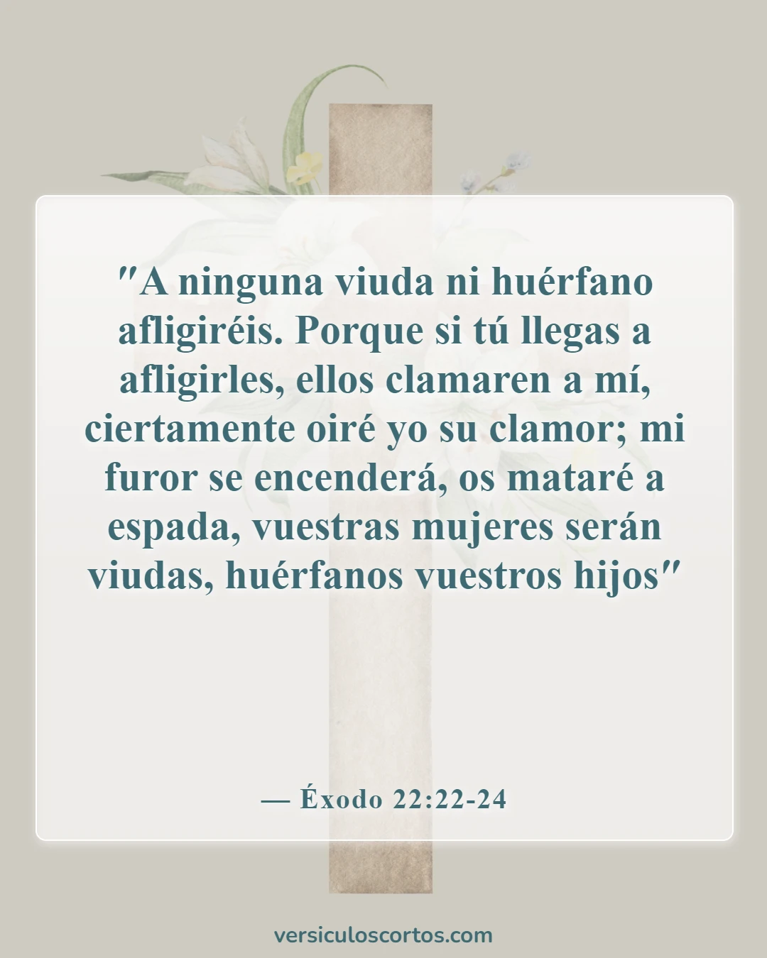 Versículos de la Biblia sobre el trabajo infantil (Éxodo 22:22-24)