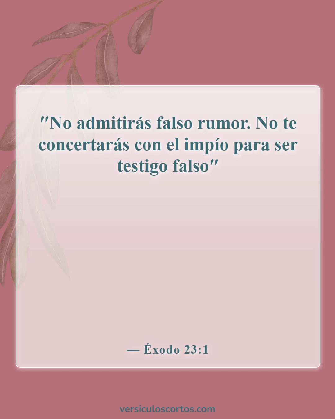 Versículos bíblicos sobre la murmuración (Éxodo 23:1)
