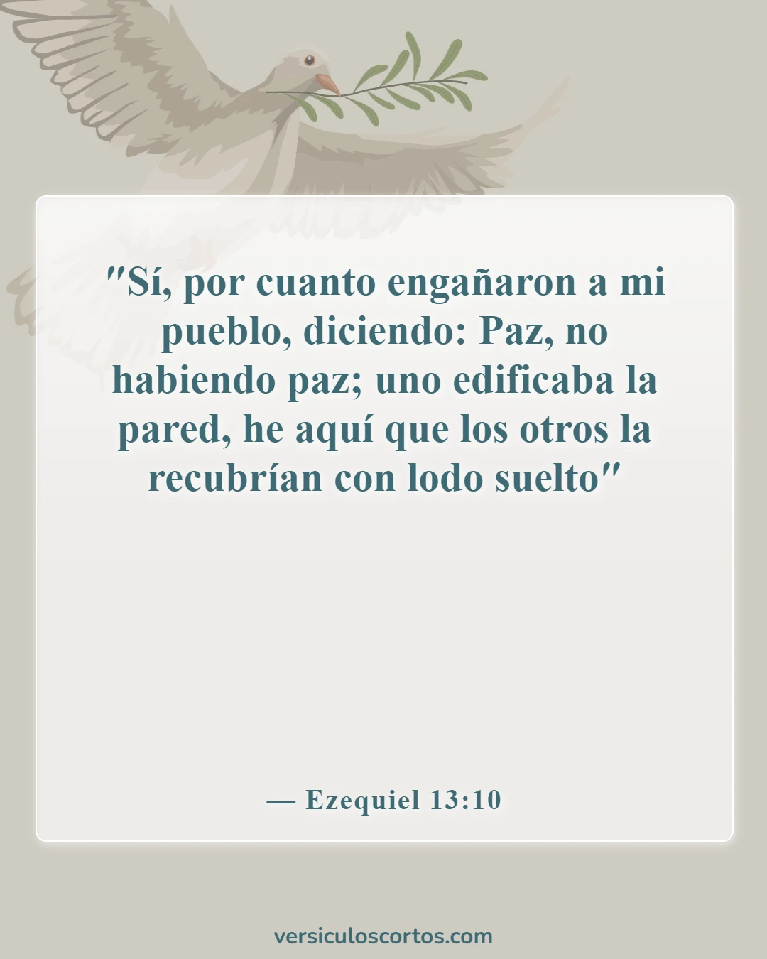 Versículos de la Biblia sobre falsos profetas (Ezequiel 13:10)