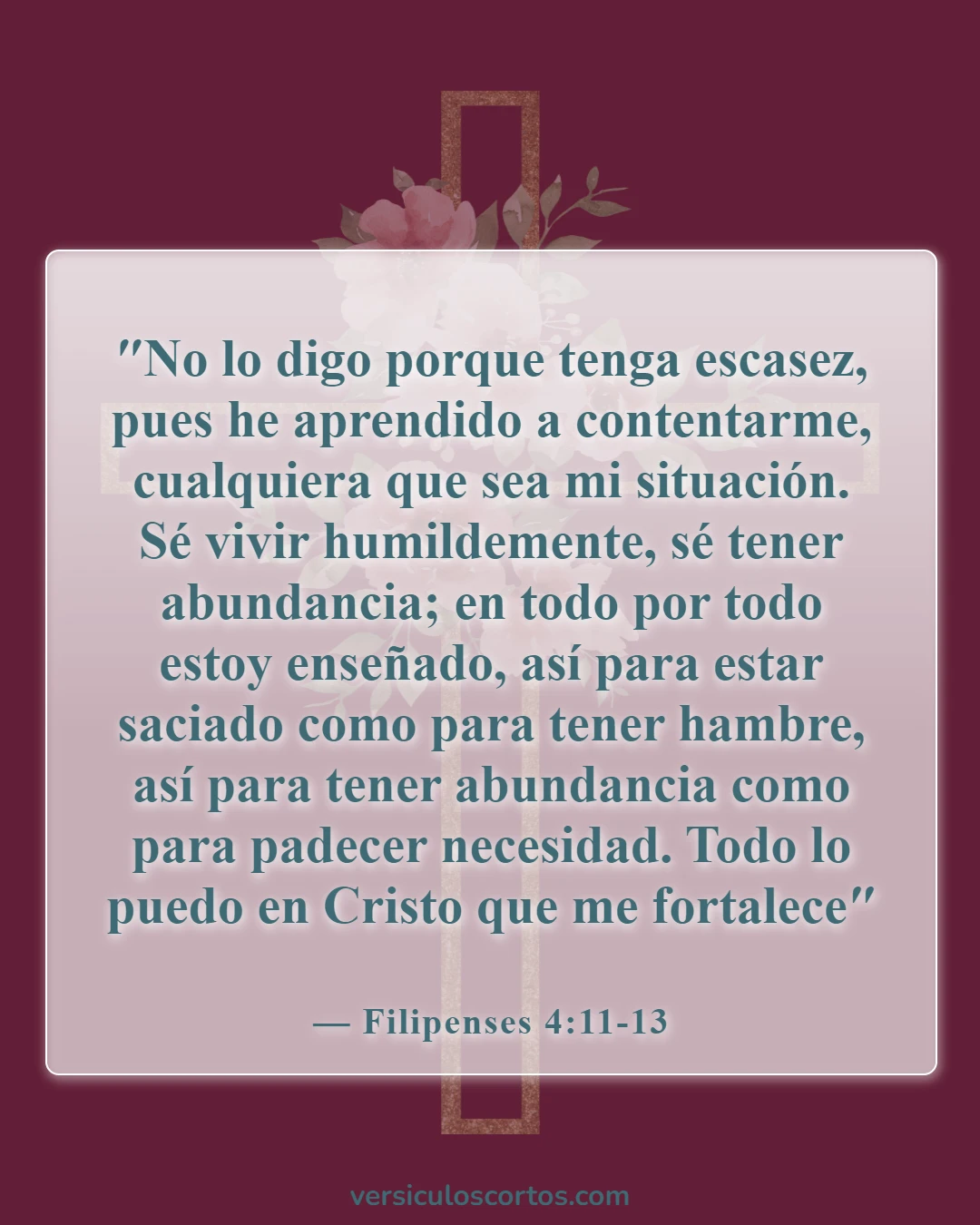 Versículos de la Biblia sobre la Apreciación de la Vida (Filipenses 4:11-13)