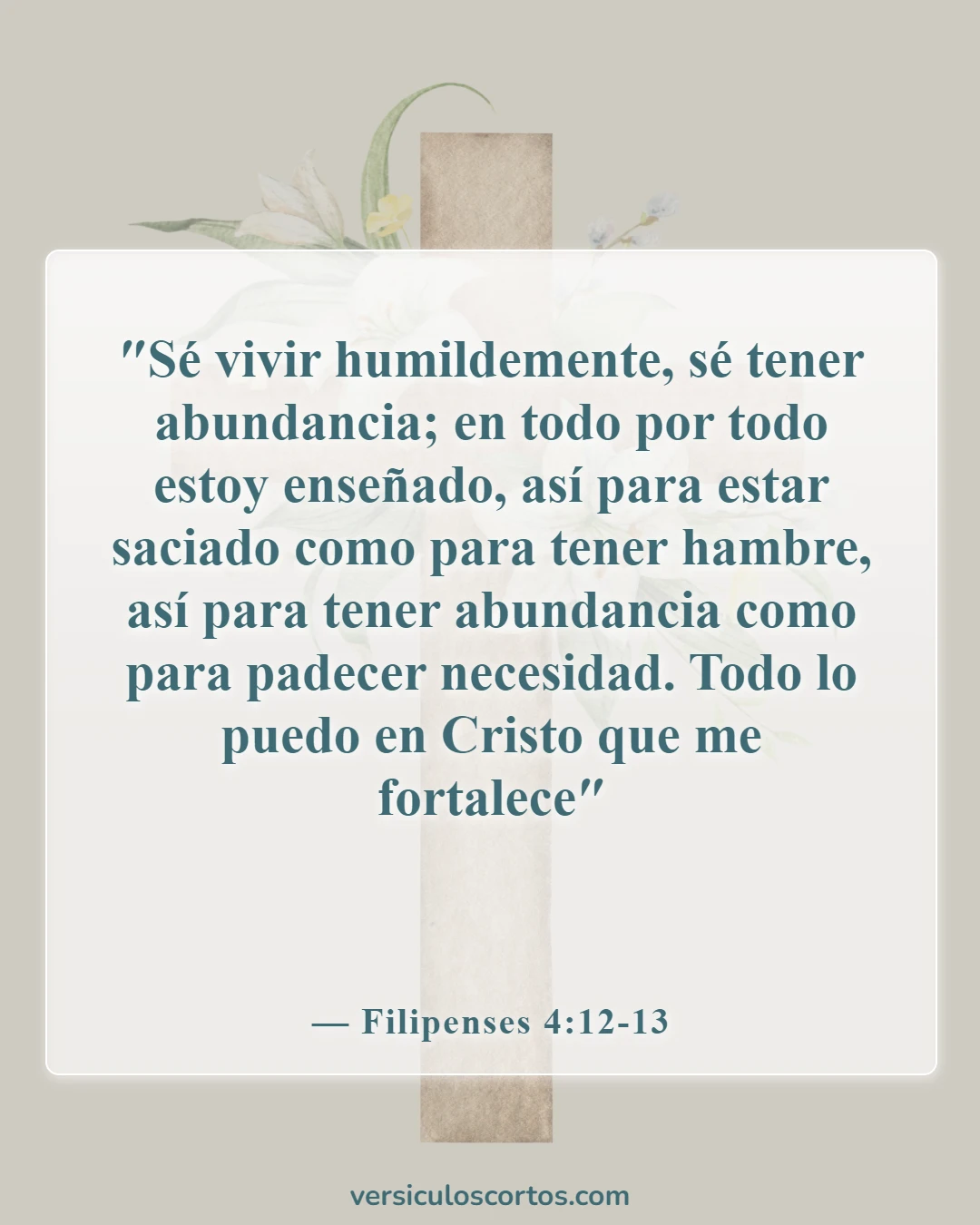 Versículos de la Biblia sobre tiempos difíciles (Filipenses 4:12-13)