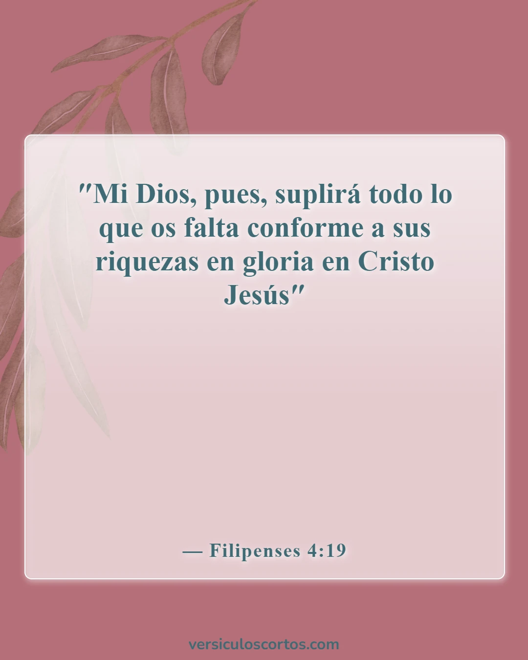 Versículos bíblicos sobre bendecir a alguien (Filipenses 4:19)