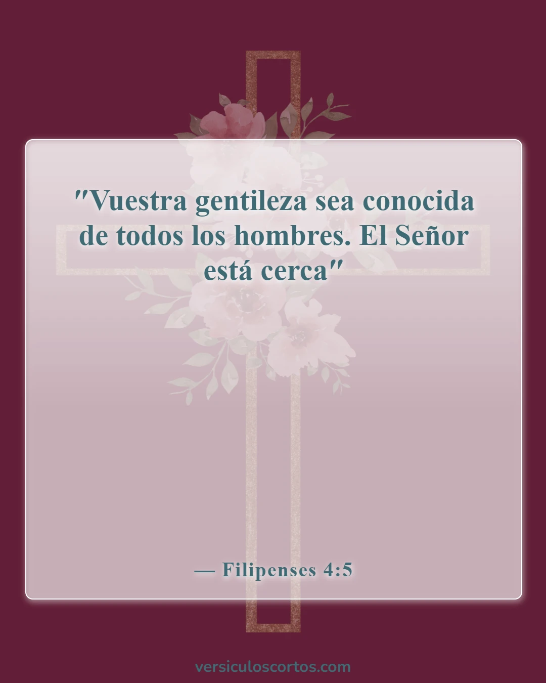 Versículos de la Biblia sobre perdonar a tus enemigos (Filipenses 4:5)