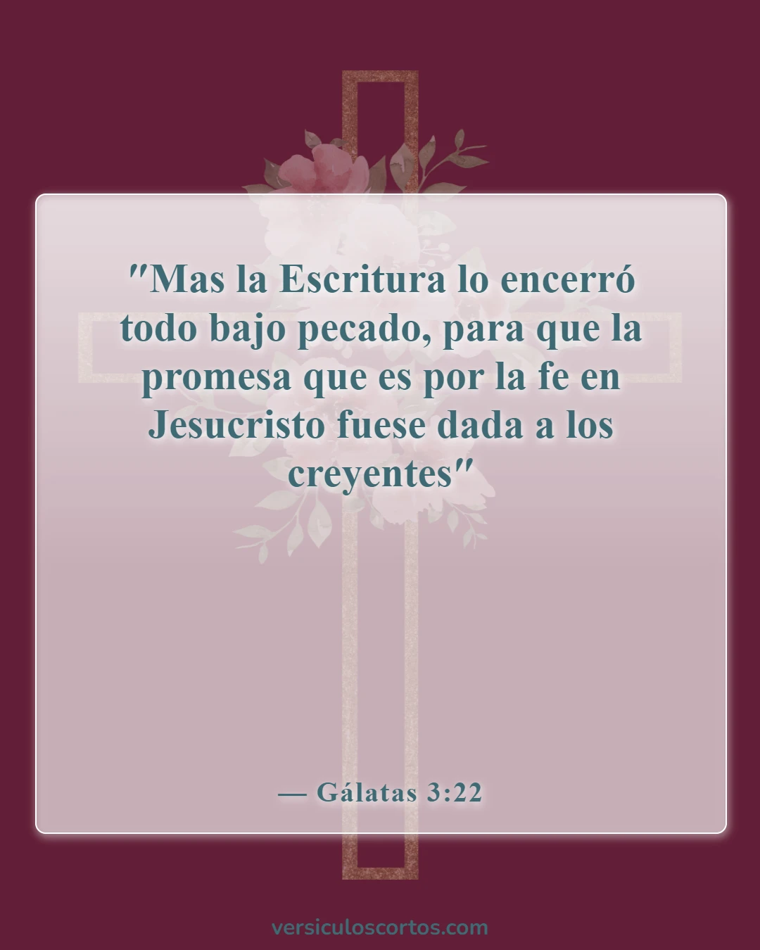 Versículos bíblicos sobre la justificación por la fe (Gálatas 3:22)