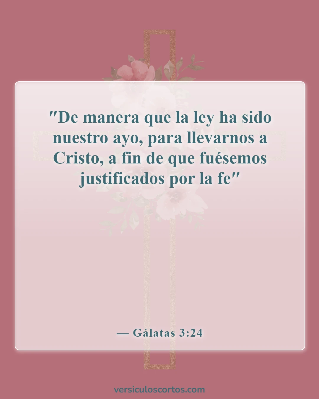 Versículos de la Biblia sobre la fe y las obras (Gálatas 3:24)