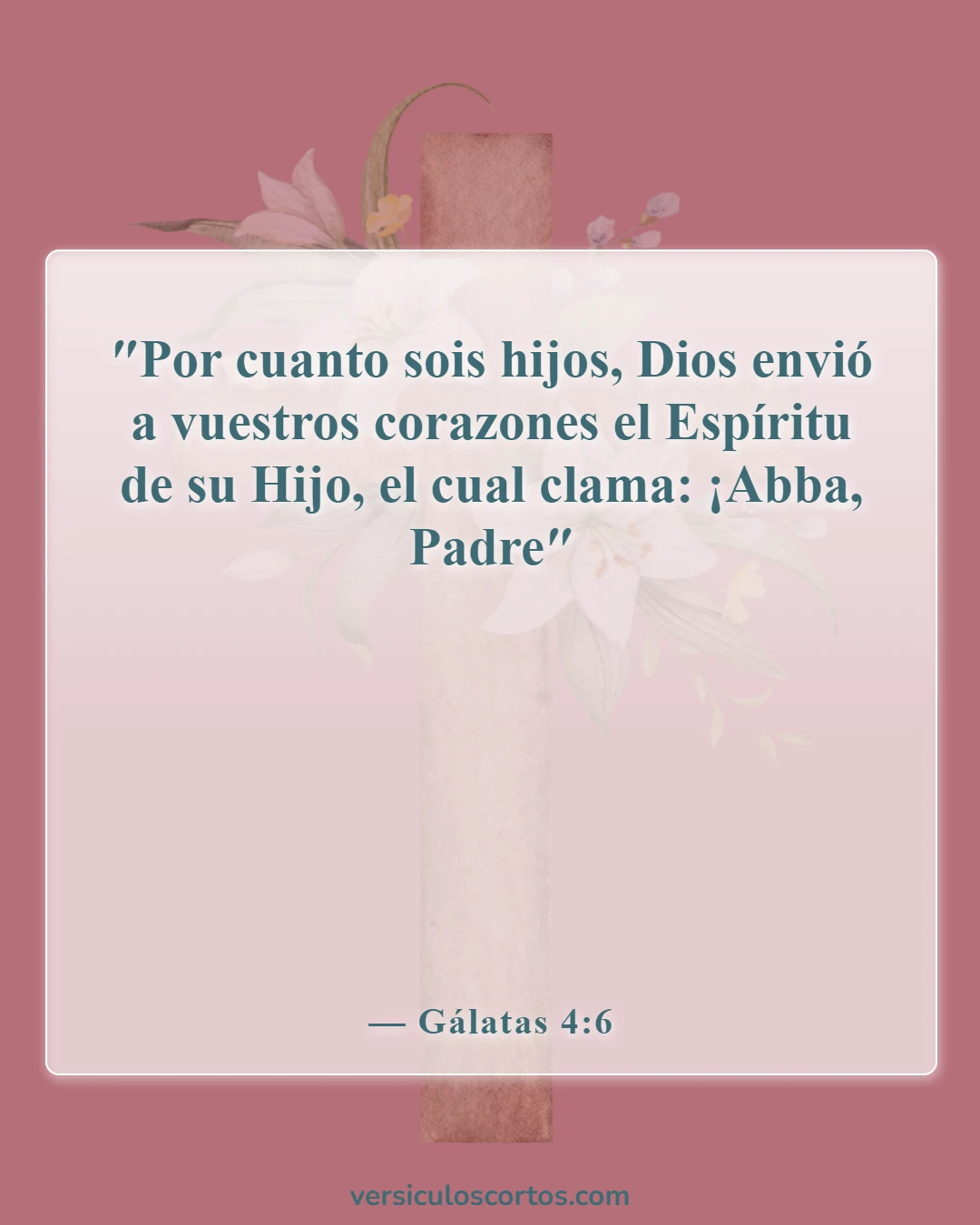 Versículos de la Biblia sobre recibir el Espíritu Santo (Gálatas 4:6)