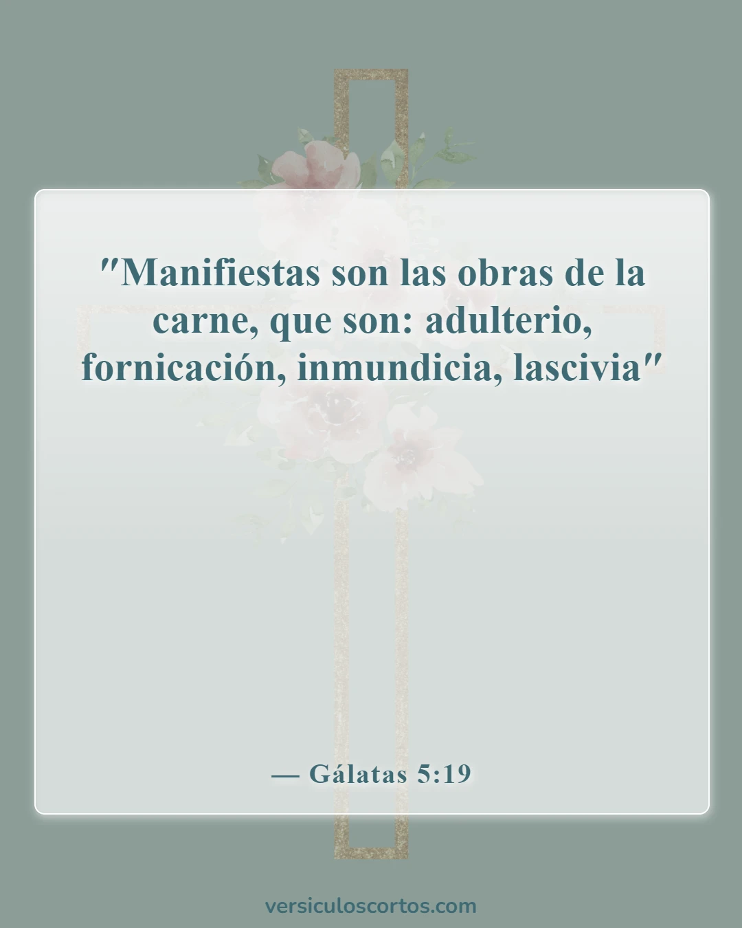 Versículos bíblicos sobre el cristiano carnal (Gálatas 5:19)