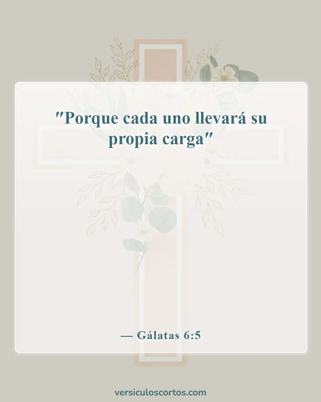 Versículos de la Biblia sobre culpar (Gálatas 6:5)