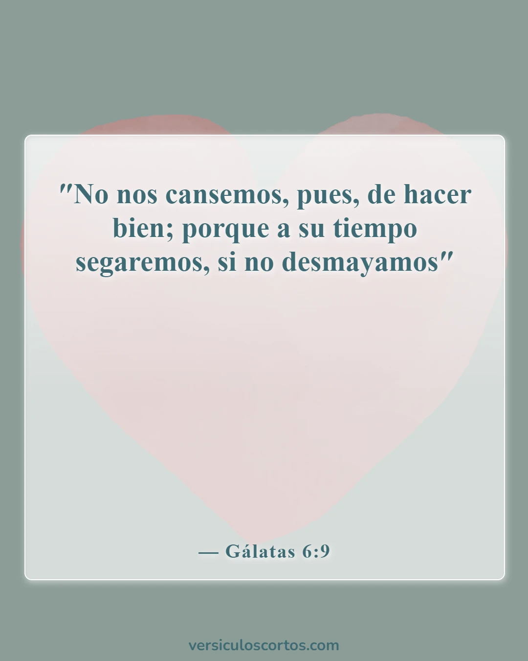 Versículos de la Biblia sobre salir con un no creyente (Gálatas 6:9)