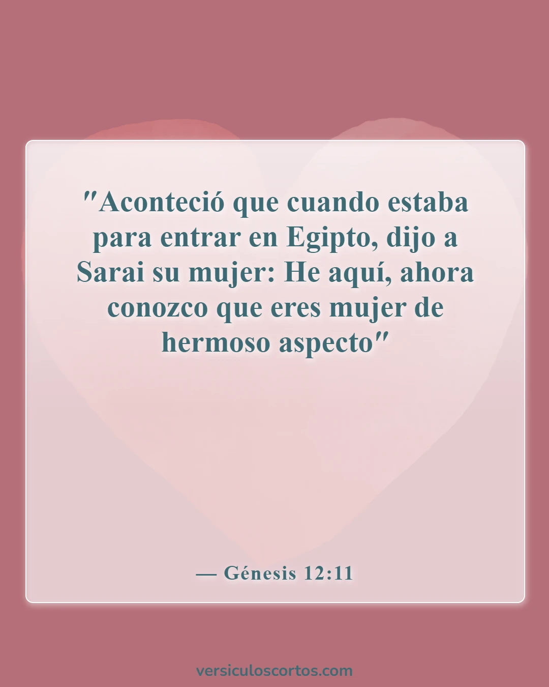 Versículos de la Biblia sobre el maquillaje (Génesis 12:11)
