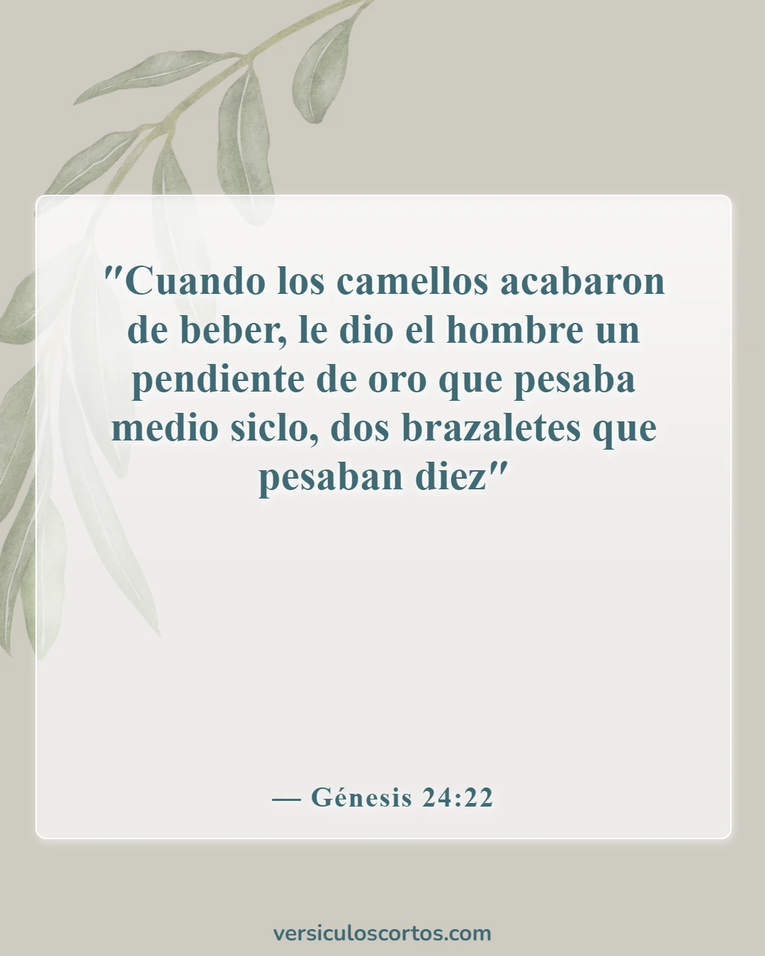 Versículos bíblicos sobre perforaciones (Génesis 24:22)