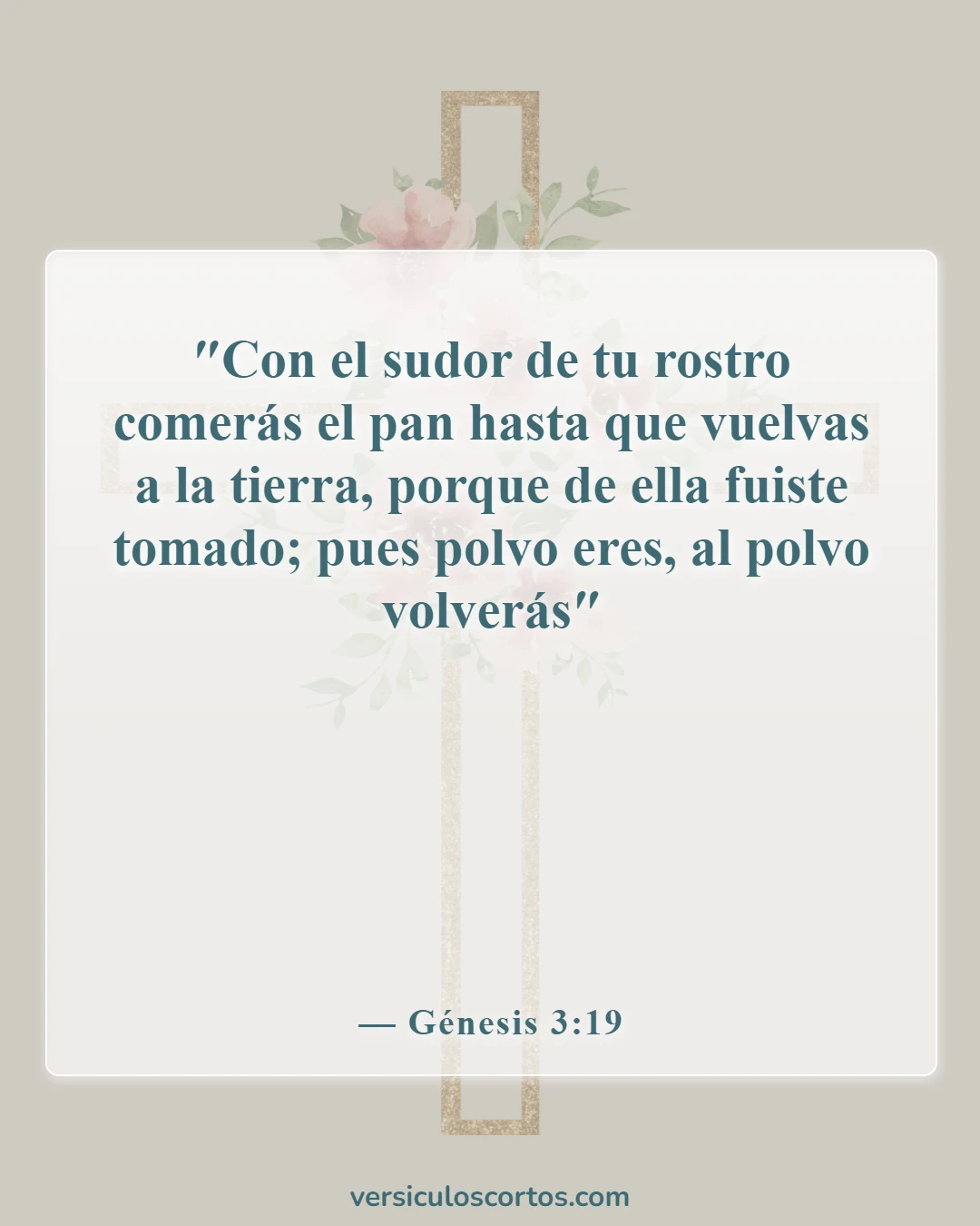 Versículos de la Biblia sobre el trabajo del hombre (Génesis 3:19)