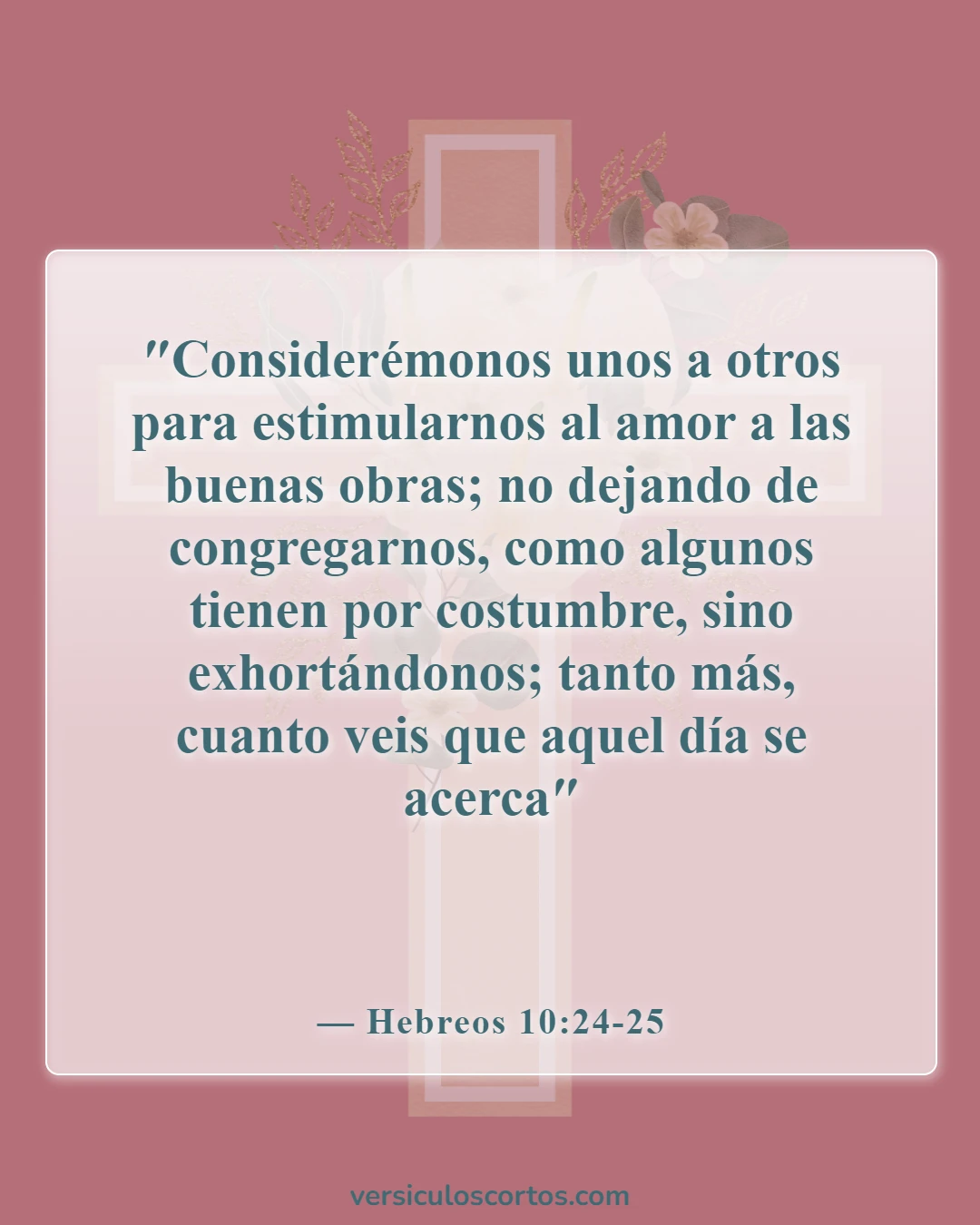 Versículos de la Biblia sobre el verdadero cristiano (Hebreos 10:24-25)