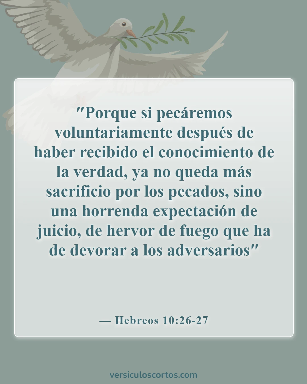 Versículos bíblicos sobre negar a Dios (Hebreos 10:26-27)