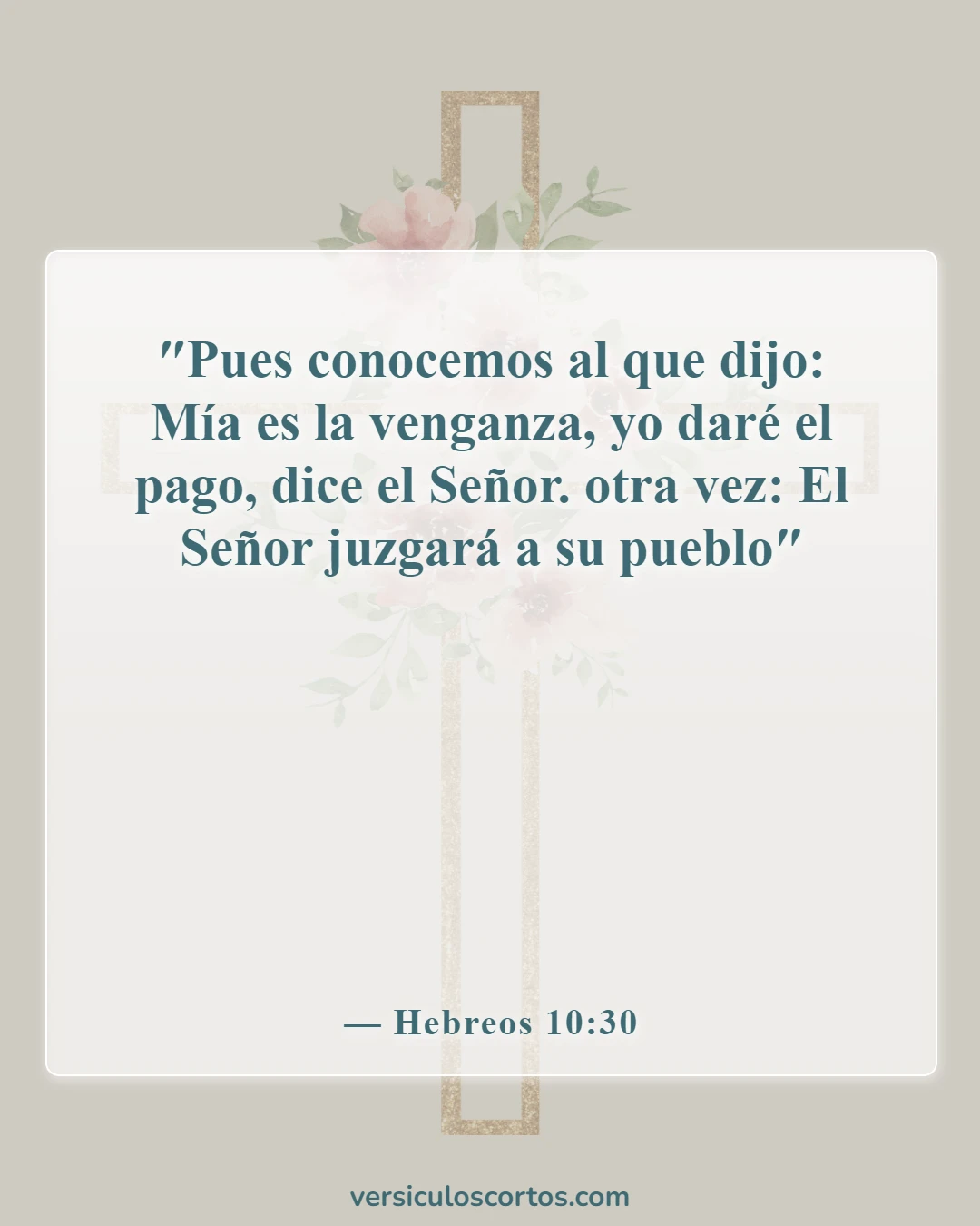 Versículos bíblicos sobre el juicio (Hebreos 10:30)