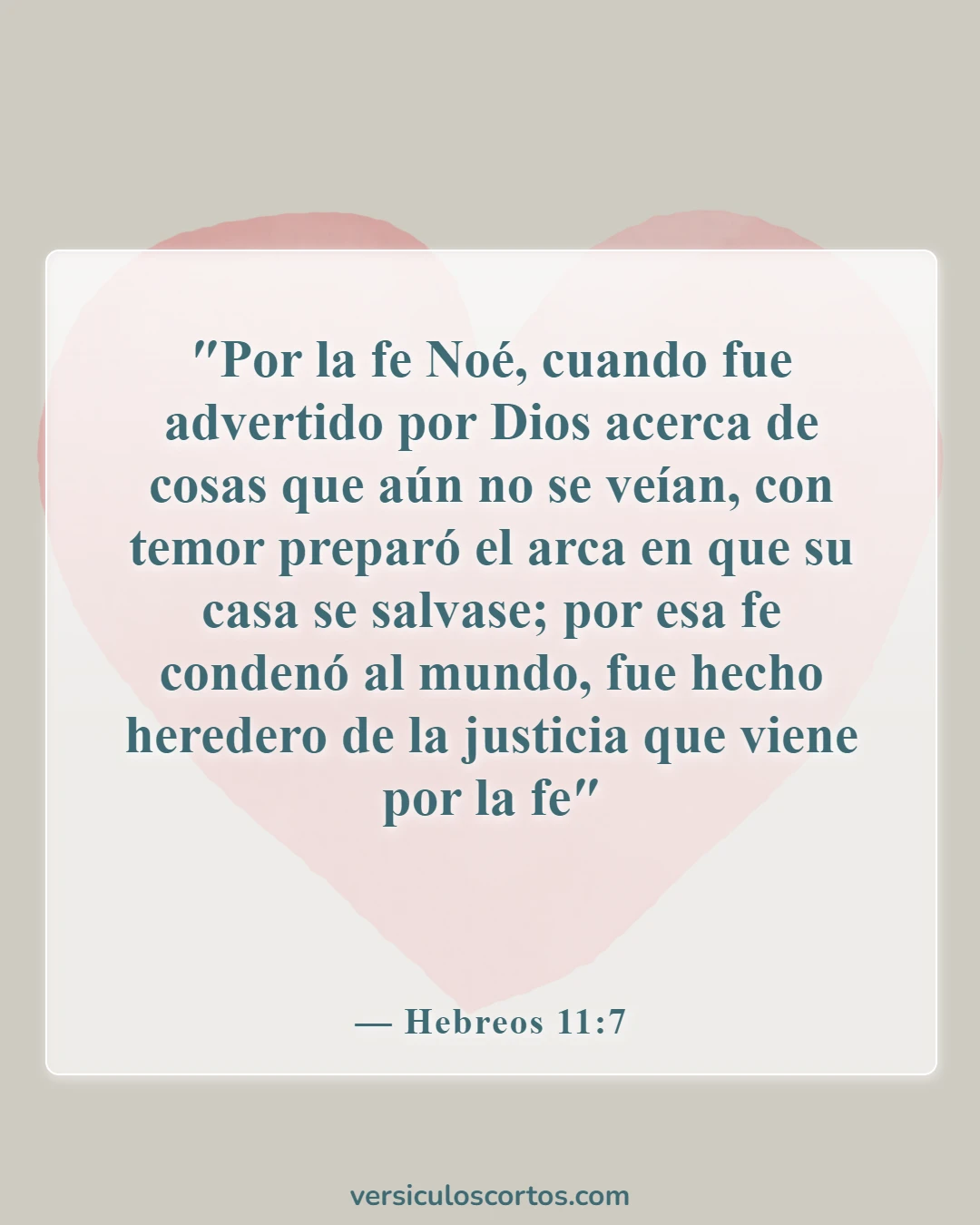 Versículos de la Biblia sobre la Justicia de Dios (Hebreos 11:7)