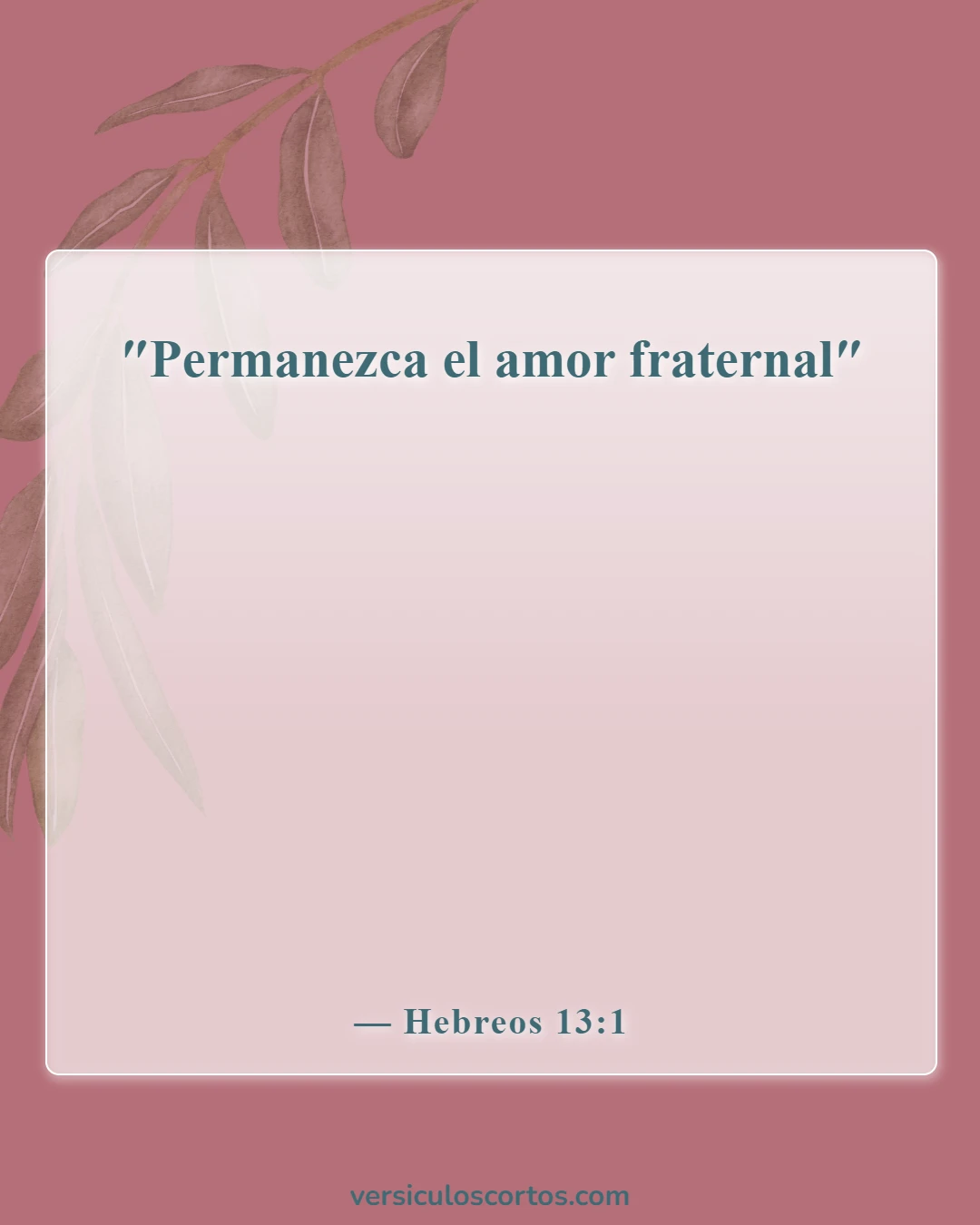 Versículos de la Biblia sobre cómo tratar a tu prójimo (Hebreos 13:1)