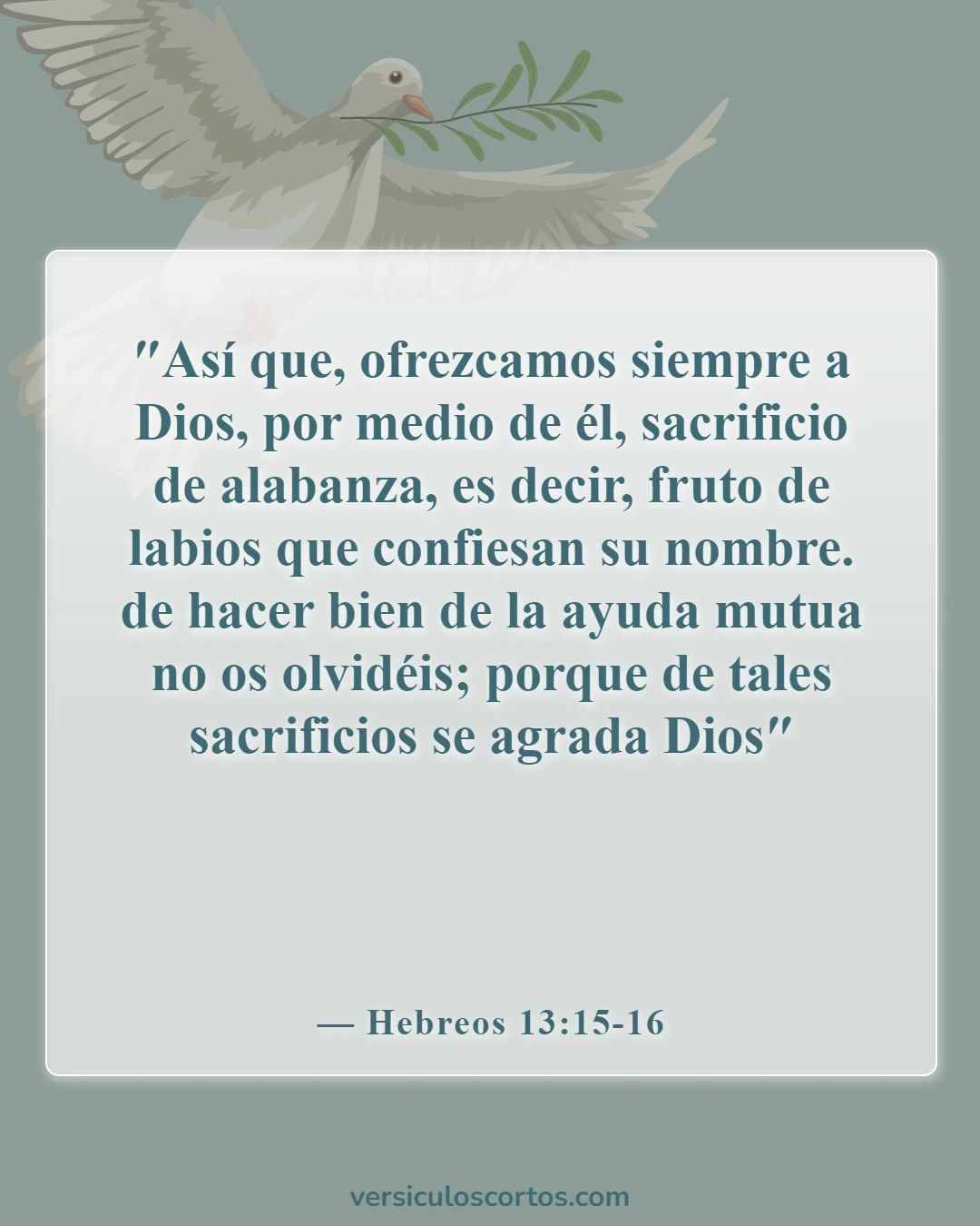 Versículos de la Biblia sobre reunirse juntos (Hebreos 13:15-16)
