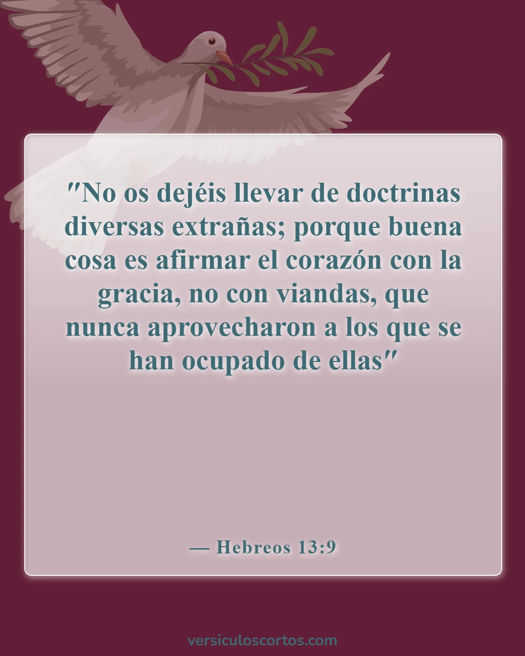 Versículos bíblicos sobre la gracia de Dios (Hebreos 13:9)