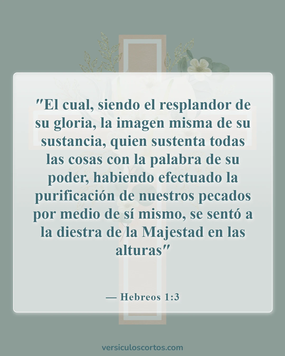Versículos de la Biblia sobre Jesús como imagen de Dios (Hebreos 1:3)
