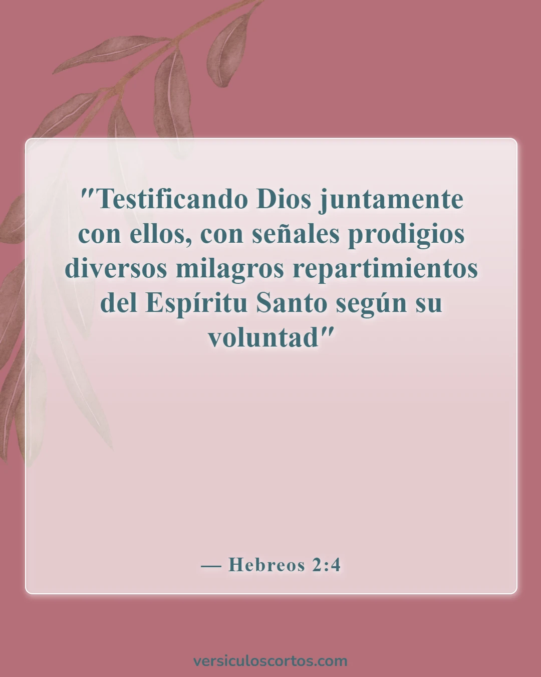 Versículos de la Biblia sobre los dones del Espíritu Santo (Hebreos 2:4)