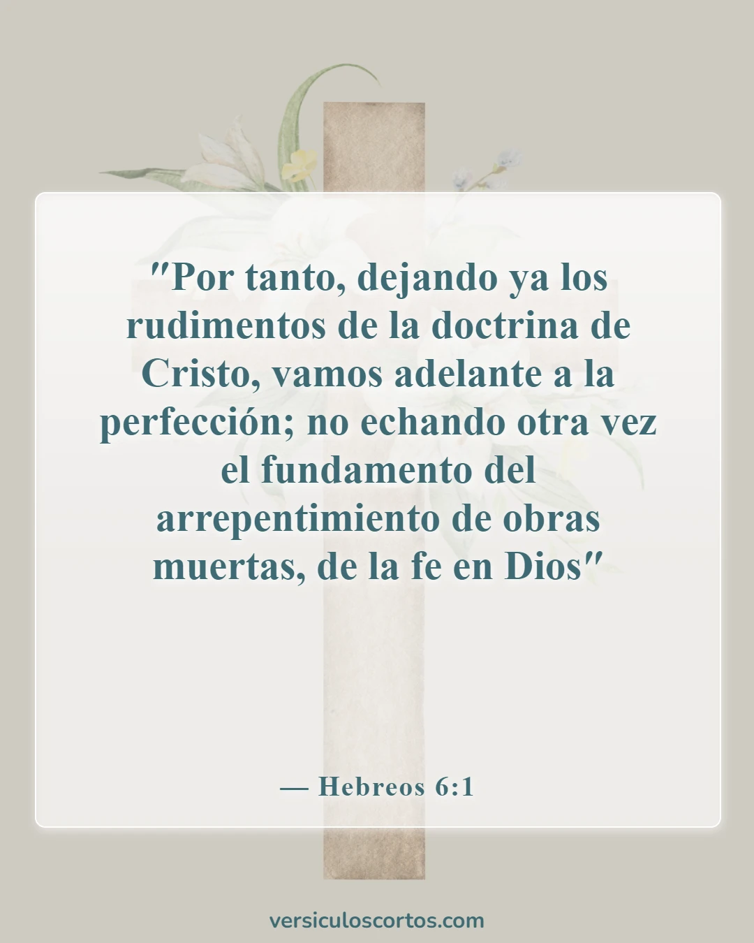 Versículos de la Biblia sobre el Crecimiento Espiritual (Hebreos 6:1)