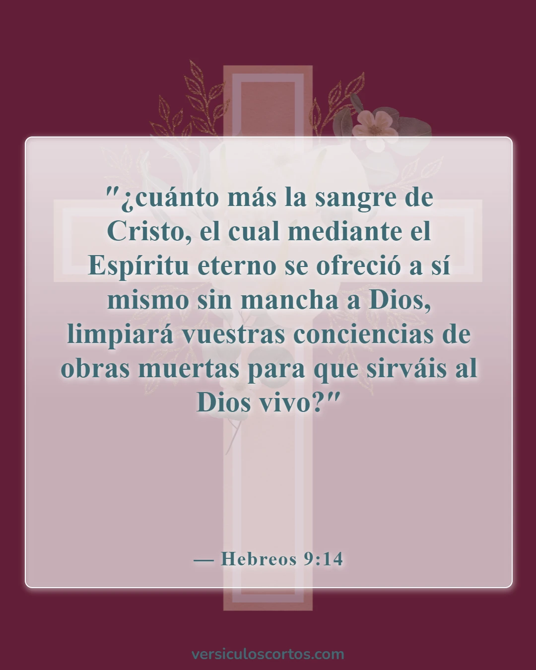 Versículos bíblicos sobre la expiación (Hebreos 9:14)