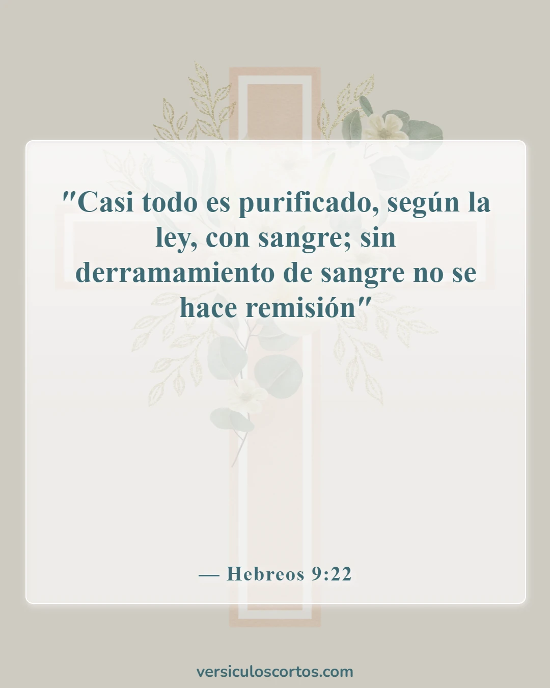 Versículos bíblicos sobre la expiación (Hebreos 9:22)