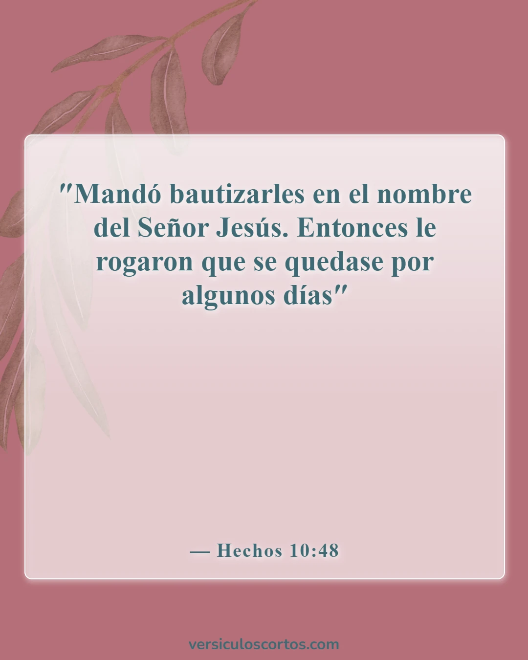 Versículos de la Biblia sobre el Nombre de Jesús (Hechos 10:48)