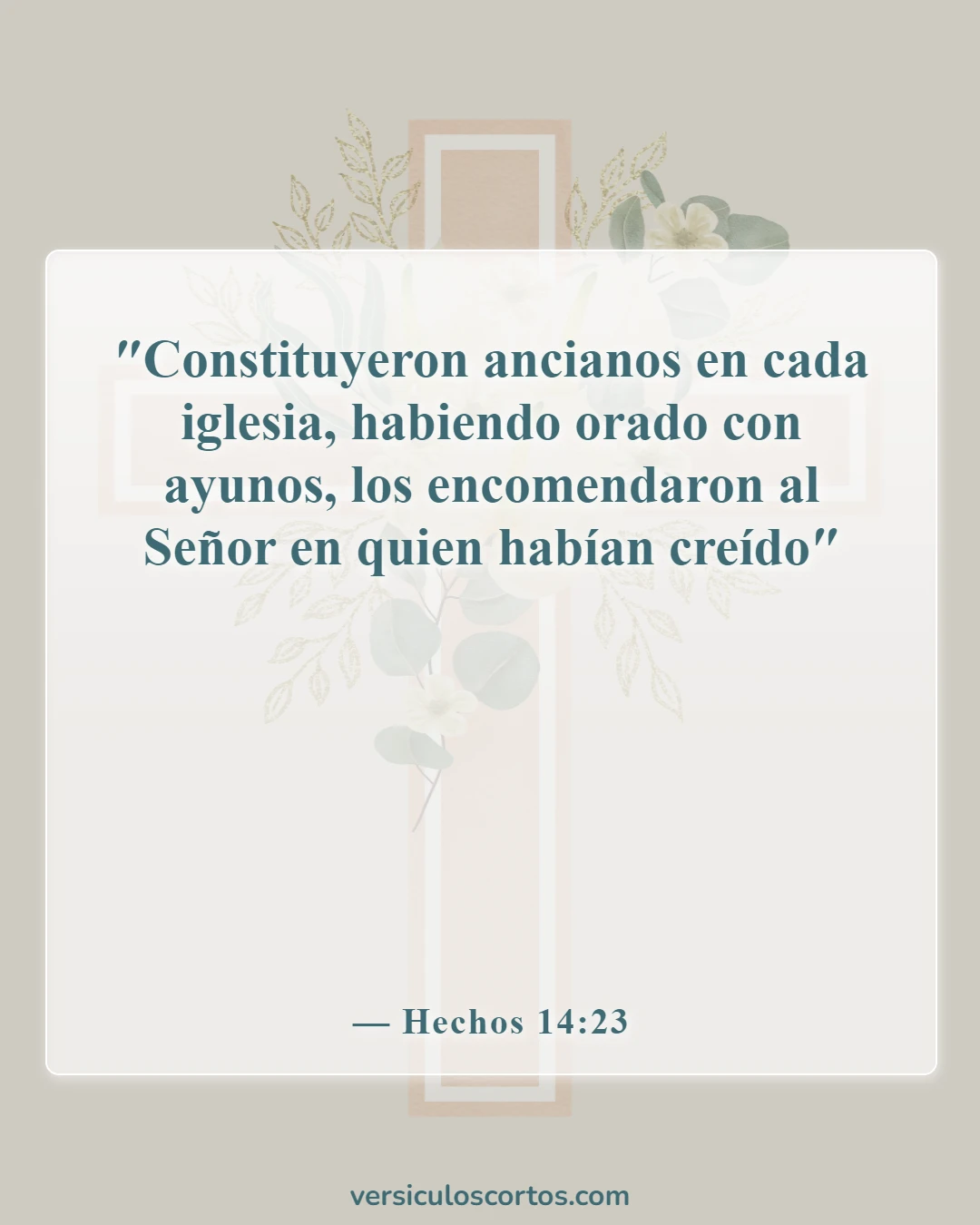 Versículos bíblicos sobre el ayuno para la familia (Hechos 14:23)